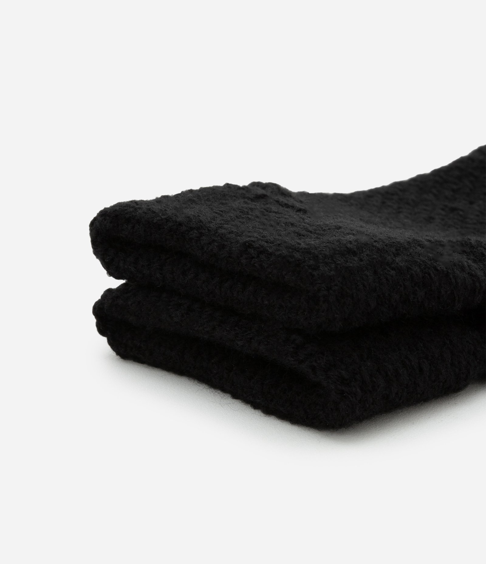 Luva em Tricô com Textura sem Dedos Preto 3