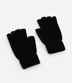 Luva em Tricô com Textura sem Dedos