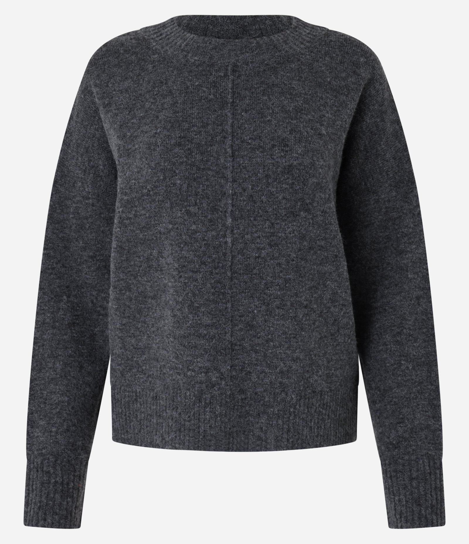 Suéter em Tricô de Fundo Mescla com Friso Cinza 6