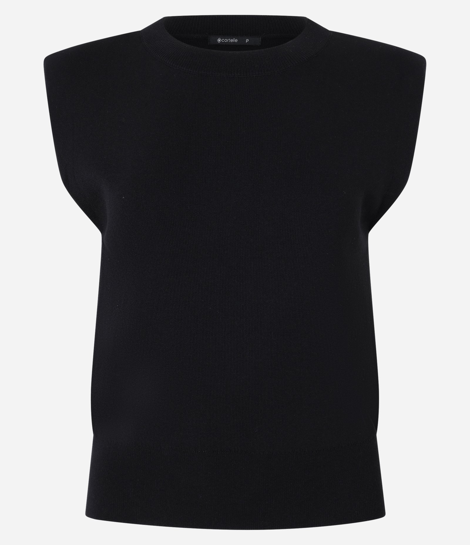 Blusa em Tricô com Barra Ajustada Preto 1