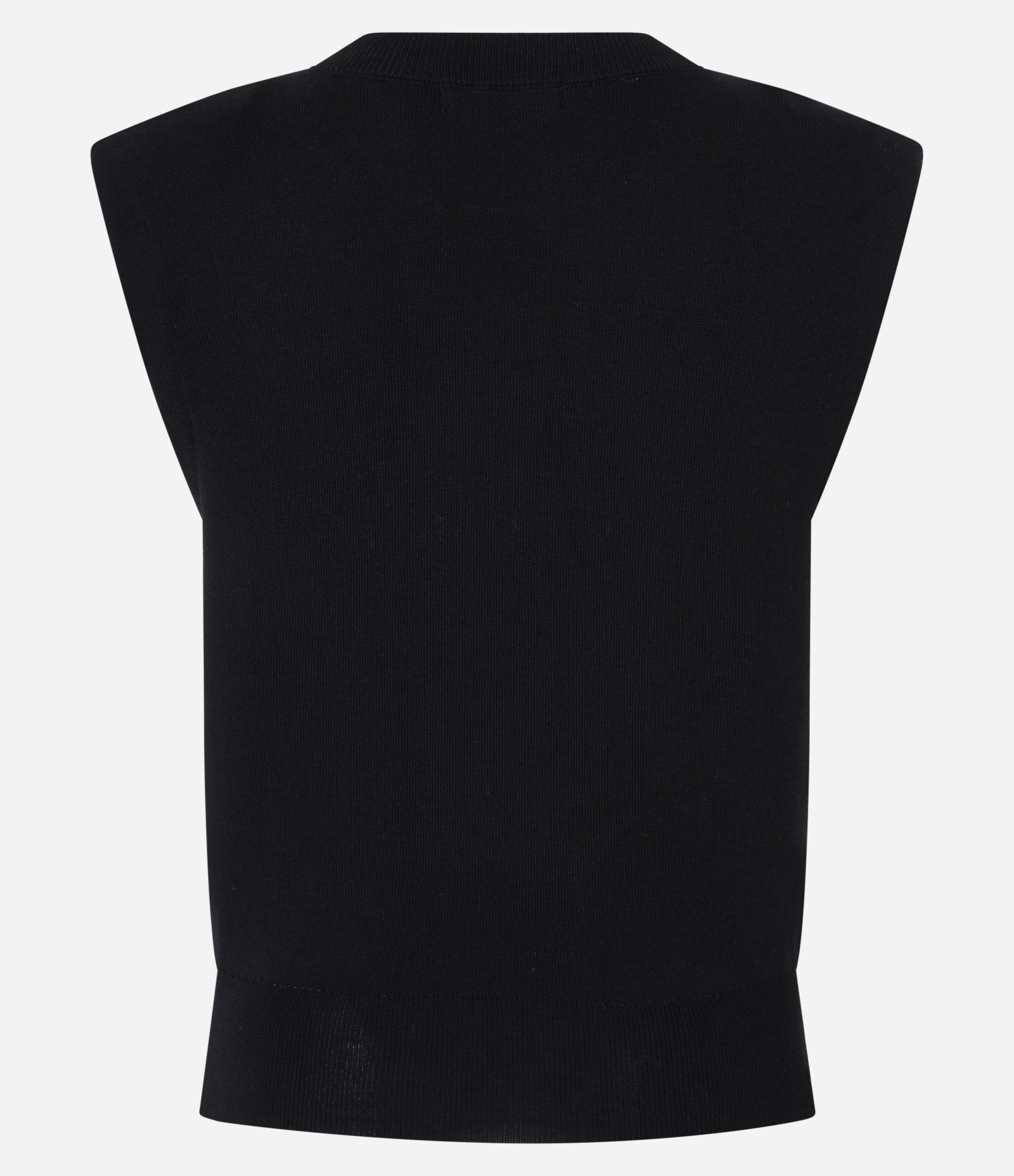 Blusa em Tricô com Barra Ajustada Preto 2