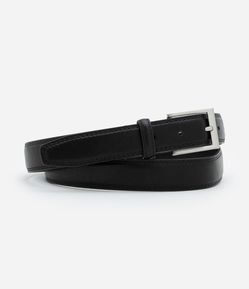 Cinto em Pu com Relevo e Fivela Quadrada