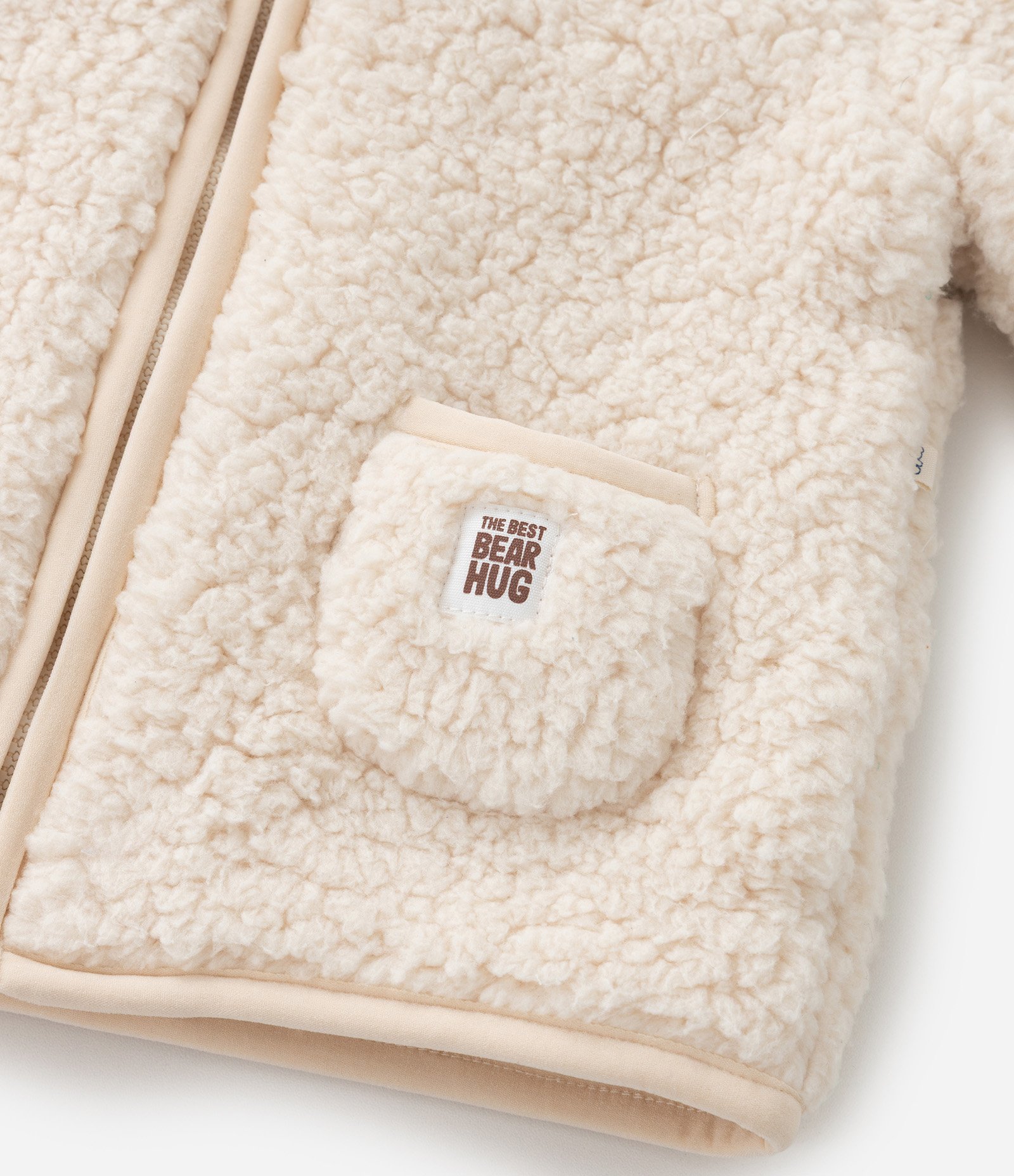 Conjunto Infantil Casaco Sherpa e Calça Polar – Tam 0 a 18 Meses Bege Claro 11