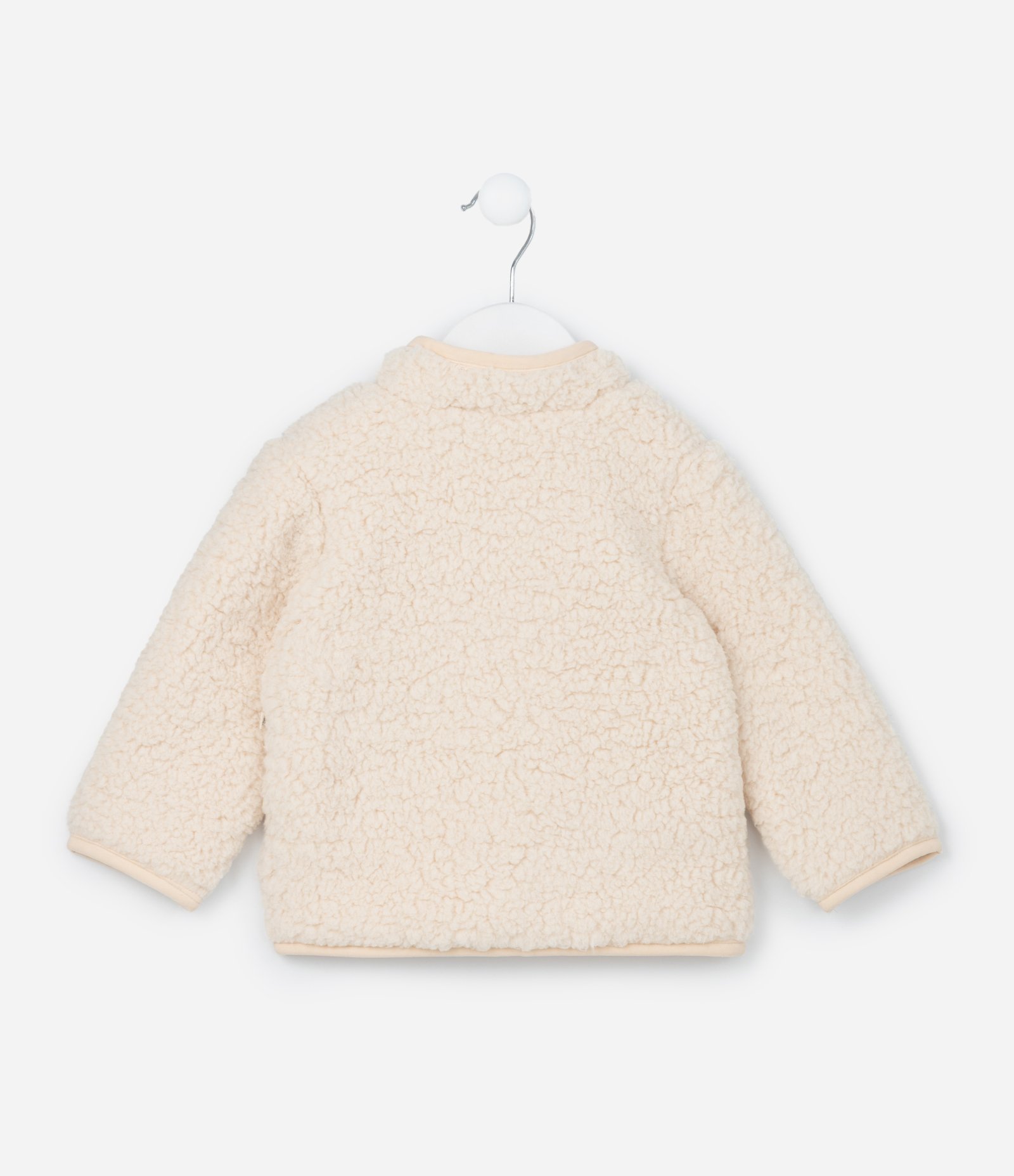 Conjunto Infantil Casaco Sherpa e Calça Polar – Tam 0 a 18 Meses Bege Claro 3