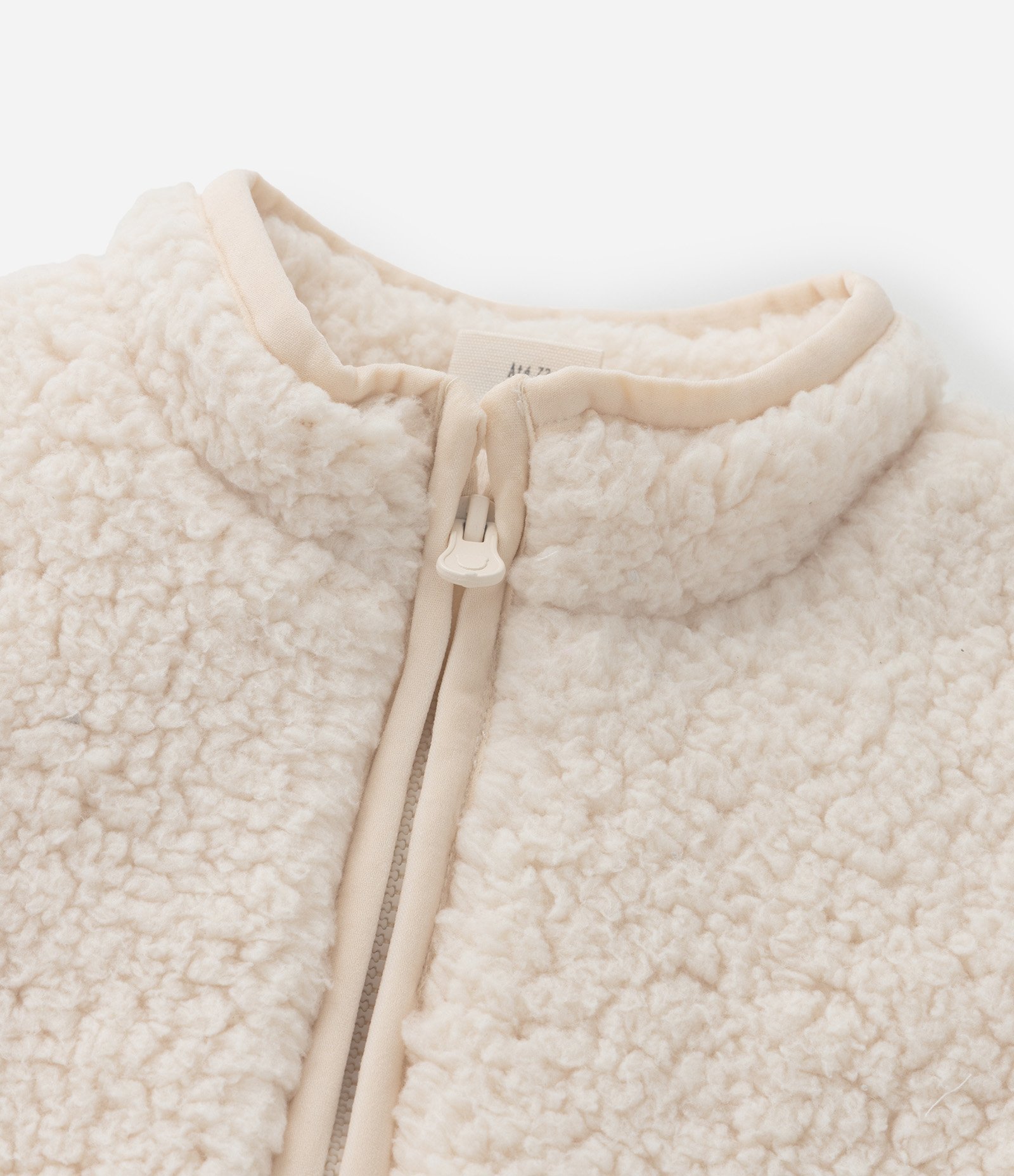 Conjunto Infantil Casaco Sherpa e Calça Polar – Tam 0 a 18 Meses Bege Claro 6