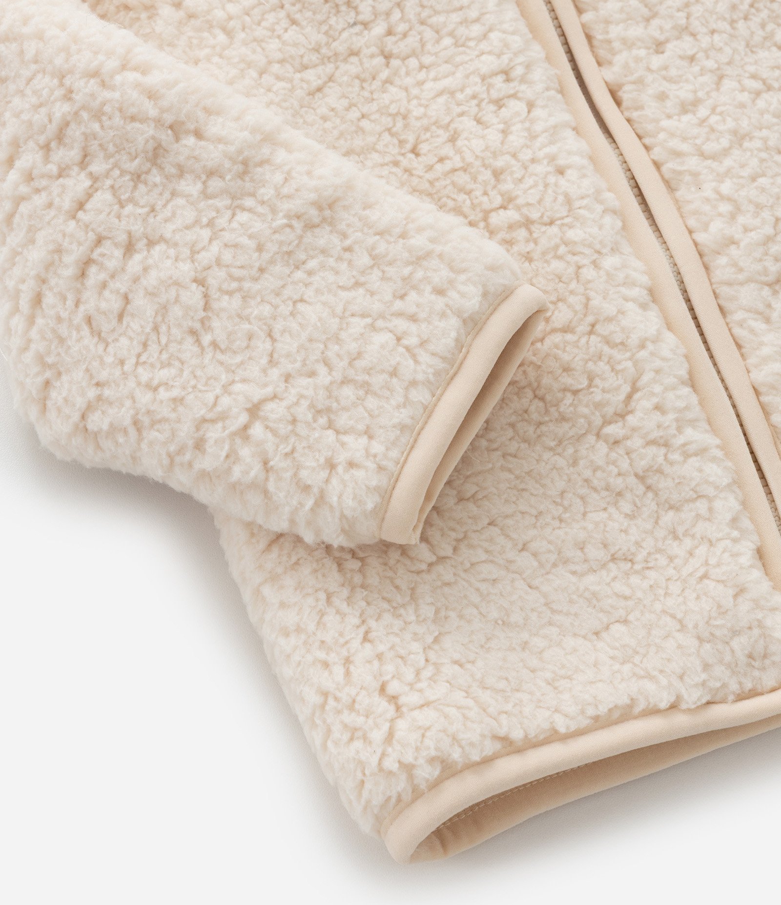 Conjunto Infantil Casaco Sherpa e Calça Polar – Tam 0 a 18 Meses Bege Claro 7