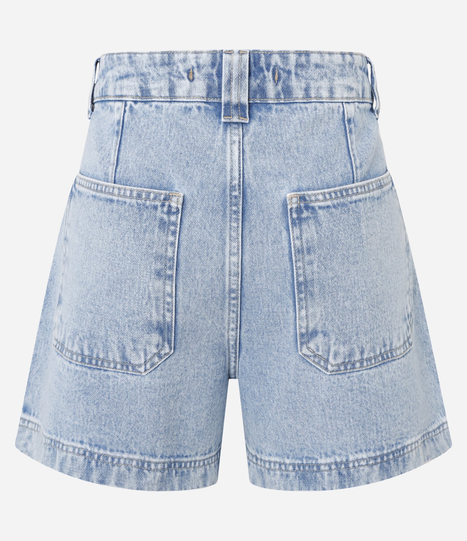 Short Baggy Jeans com Cós Interno Vichy Azul Claro 8
