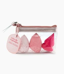 Conjunto de 03 Esponjas de Maquiagem com Estojinho Alchemia