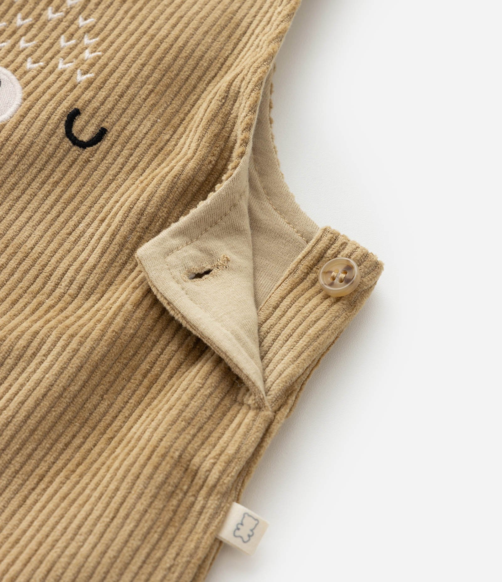 Conjunto Infantil em Veludo com Estampa Carinha de Bichinho - Tam 0 a 18 meses Marrom/Laranja 10