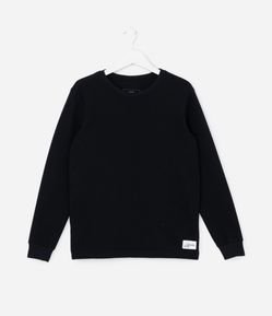 Camiseta Infantil Texturizada com Etiqueta na Barra - Tam 5 a 14 Anos