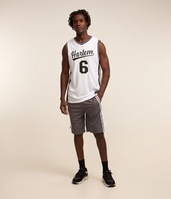 Bermuda de Basquete em Tecnologia Dry com Listras