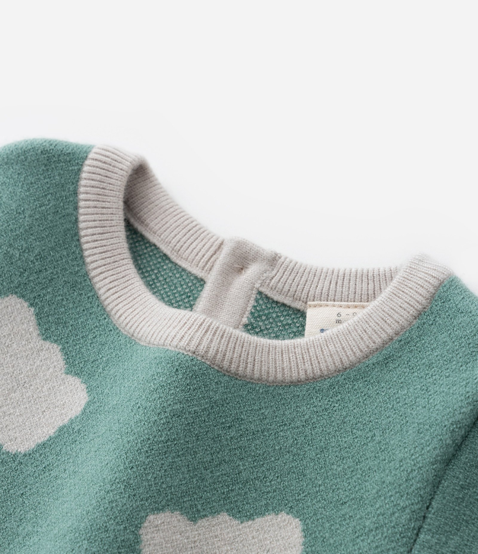 Suéter Infantil em Tricô com Estampa Dino - Tam 0 a 18 meses Verde 5