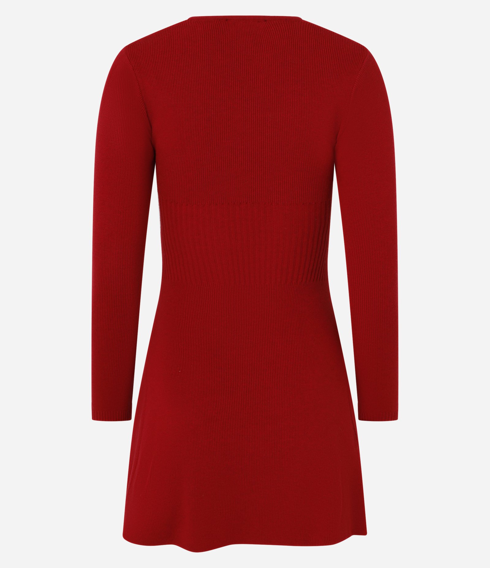 Vestido Curto em Tricô Canelado com Decote Quadrado 8