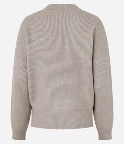 Suéter em Tricô com Transpasse com Amarração