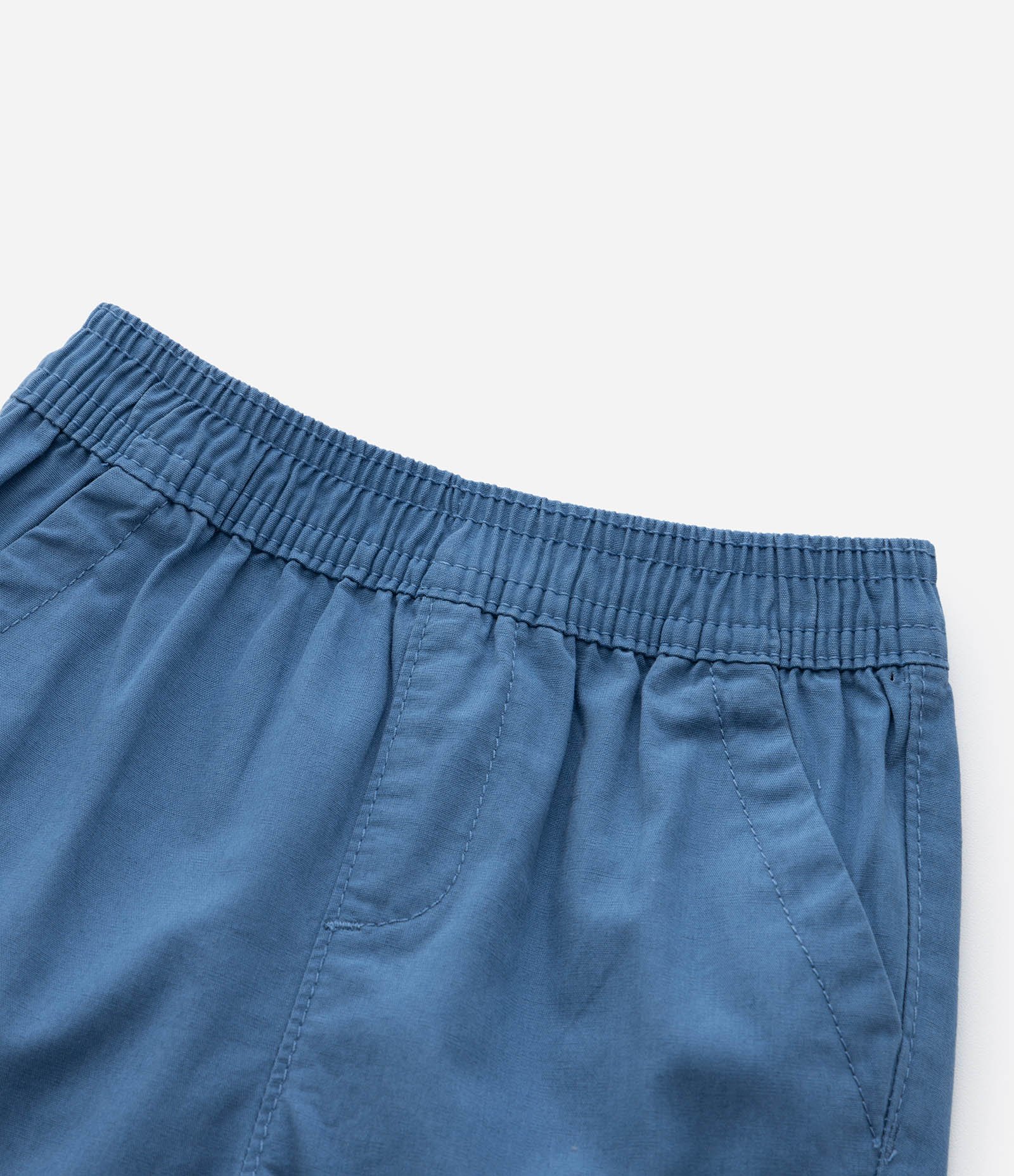 Calça Infantil em Sarja com Bolsos Cargo - Tam 0 a 18 meses Azul 5