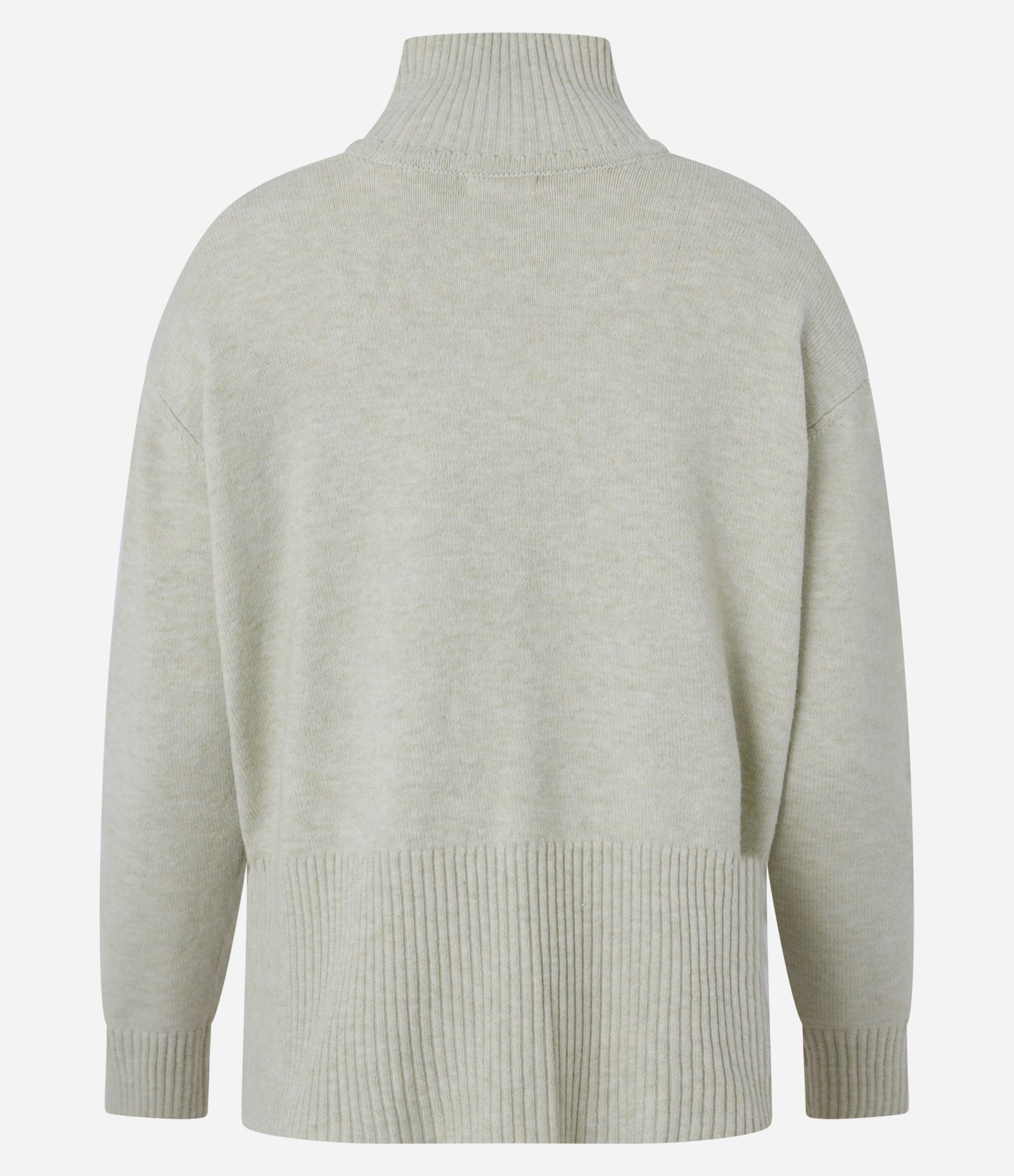 Suéter em Tricô com Gola Alta e Detalhes Canelados Verde 8