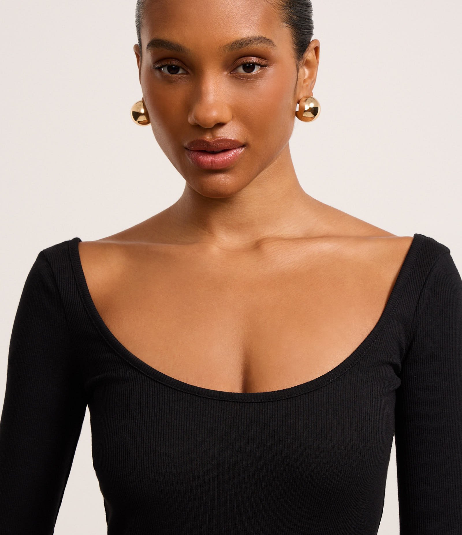 Vestido Hi-Lo Long Midi em Ribana e Tricoline Preto 3