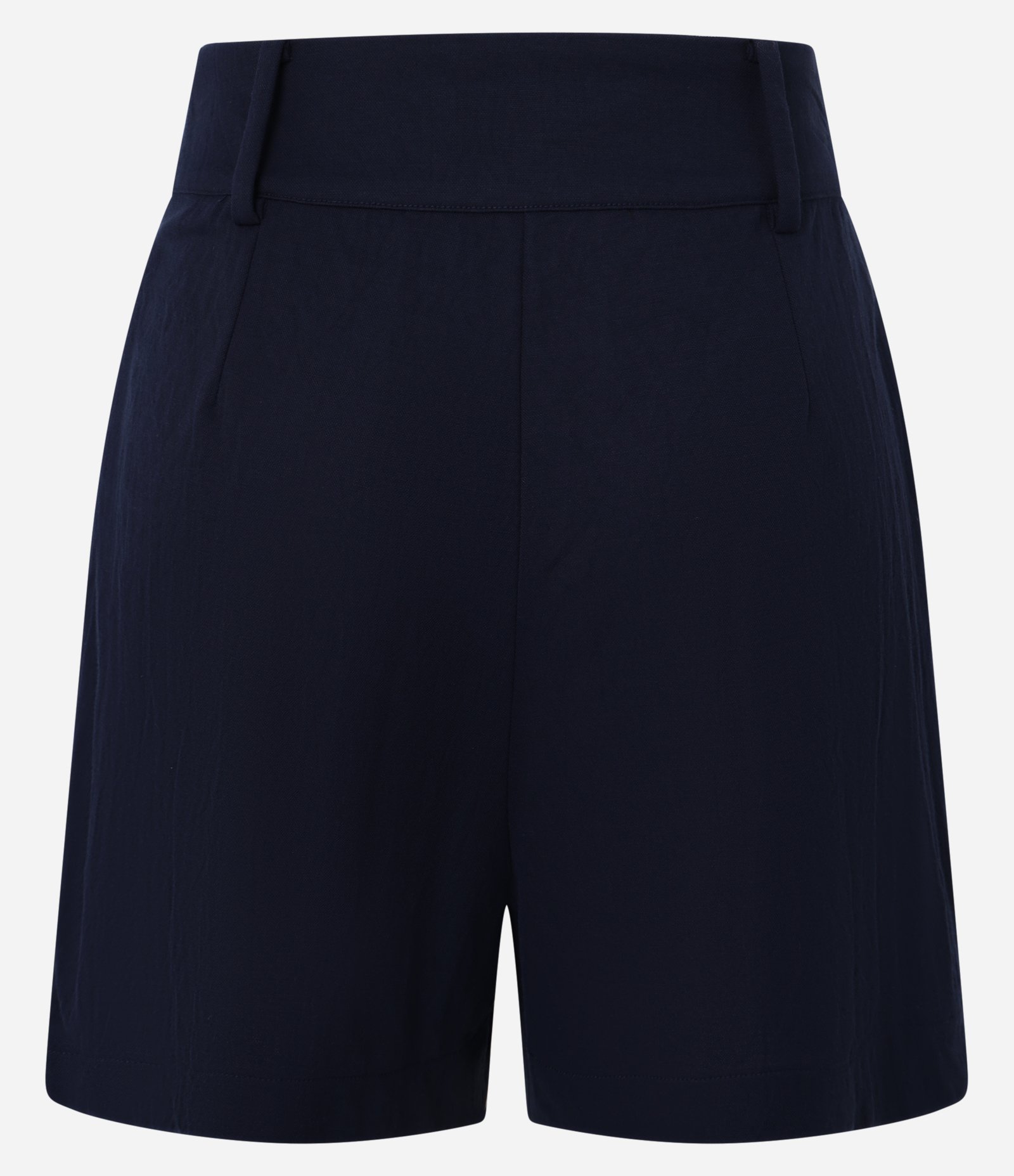 Short Reto Cintura Alta em Piquet com Bolsos Cargo Azul Marinho 6