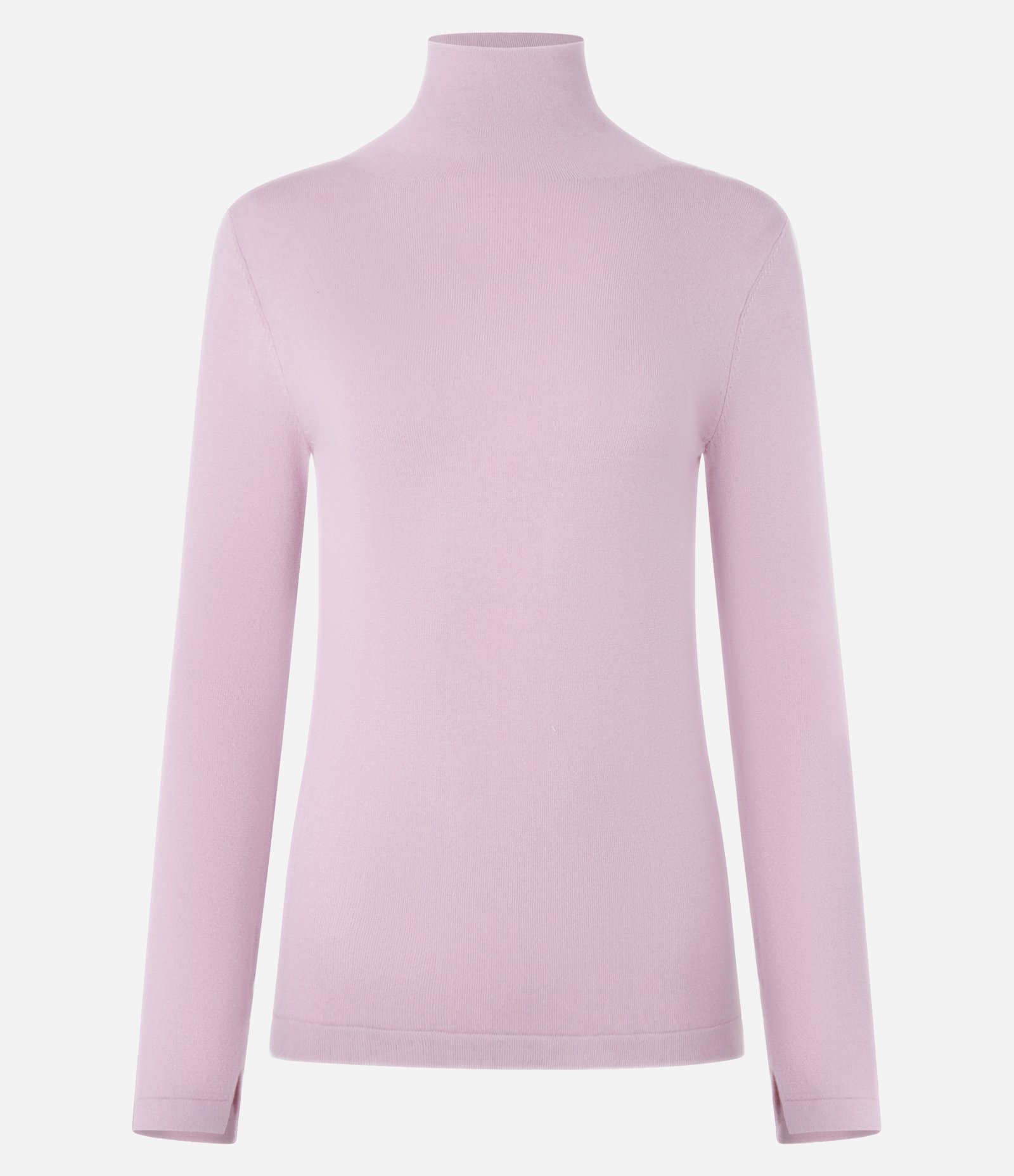 Blusa Básica em Tricô Pesado com Gola Alta Rosa 1