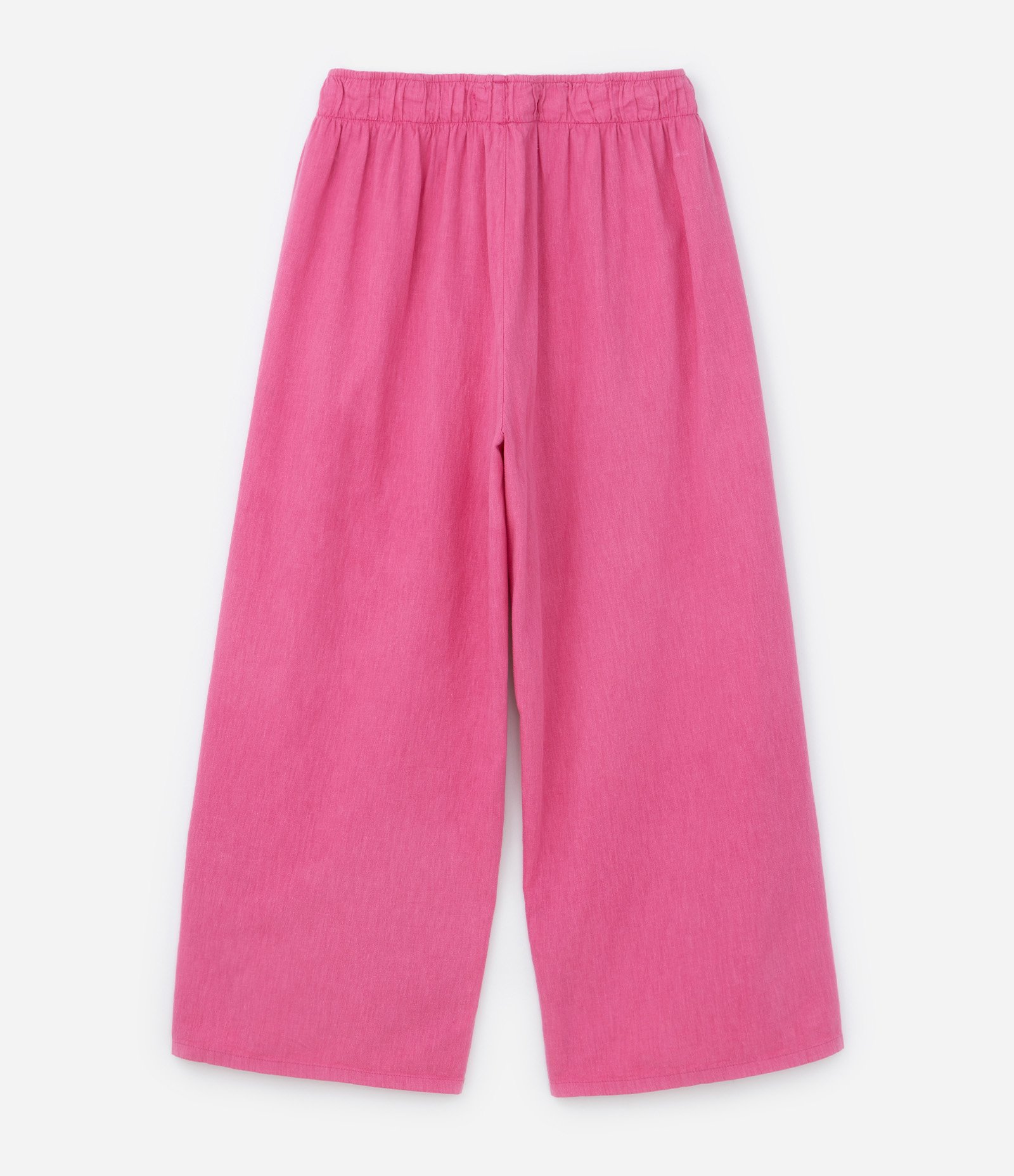 Calça Pantalona Sarja com Abertura Lateral Curve & Plus Size Rosa 6