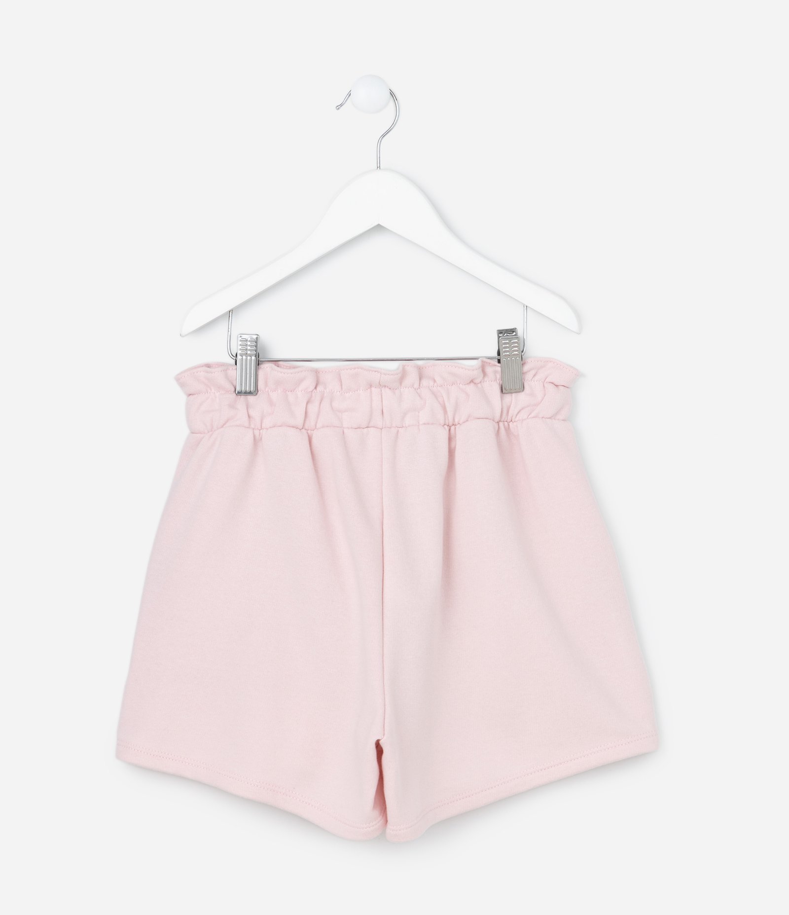 Short Clochard Infantil em Moletinho com Bolso - Tam 5 a 14 Anos Rosa 2