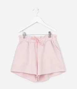 Short Clochard Infantil em Moletinho com Bolso - Tam 5 a 14 Anos