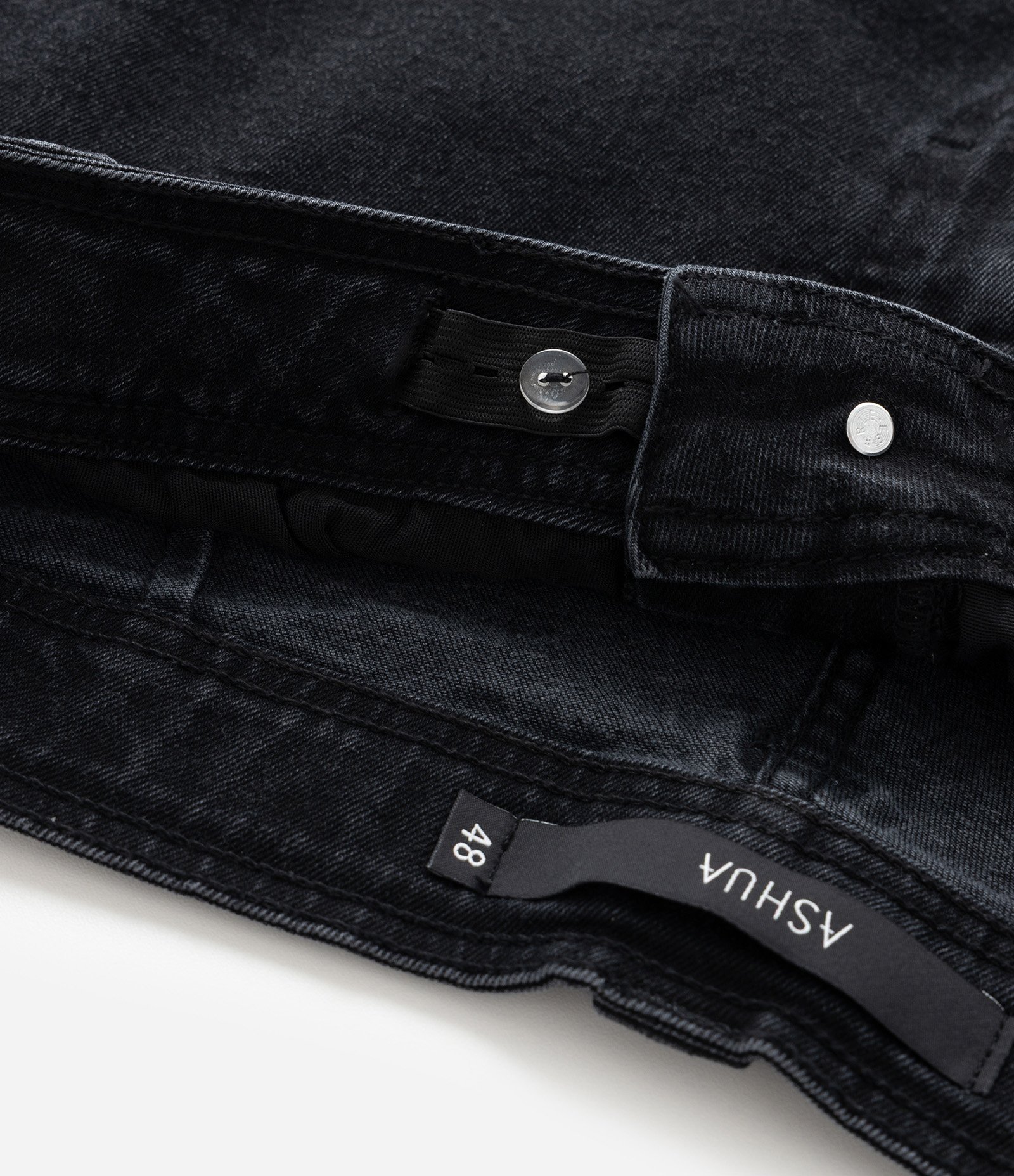 Short em Jeans com Elastano e Barra Larga Curve & Plus Size Preto 8