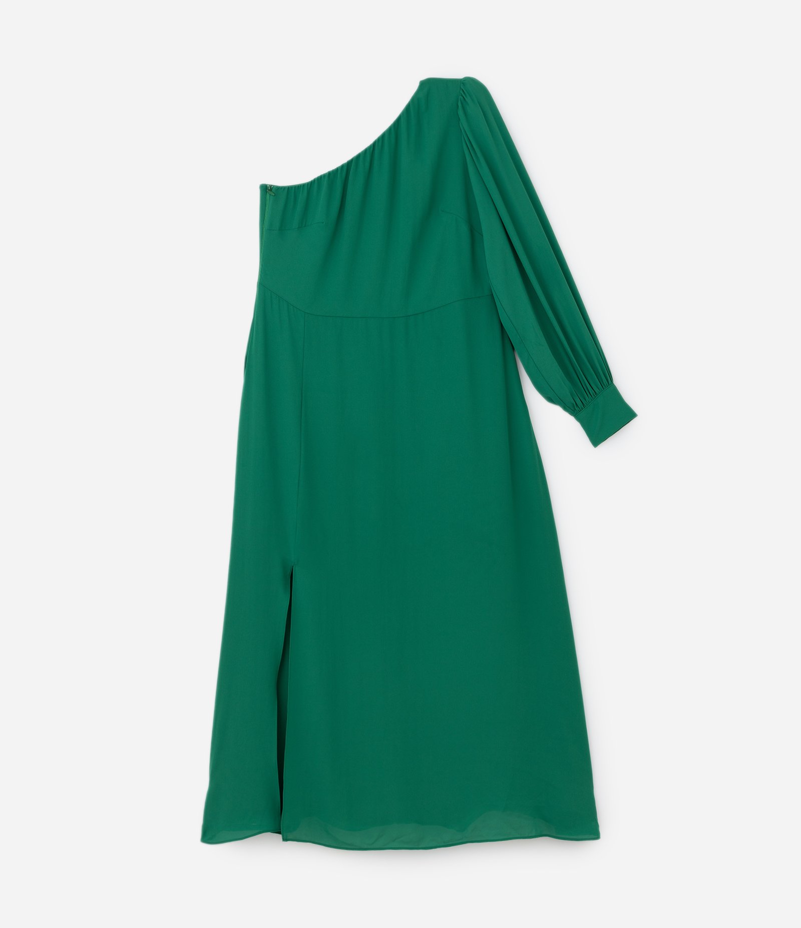 Vestido Ombro Só em Crepe com Fenda Curve & Plus Size Verde 6