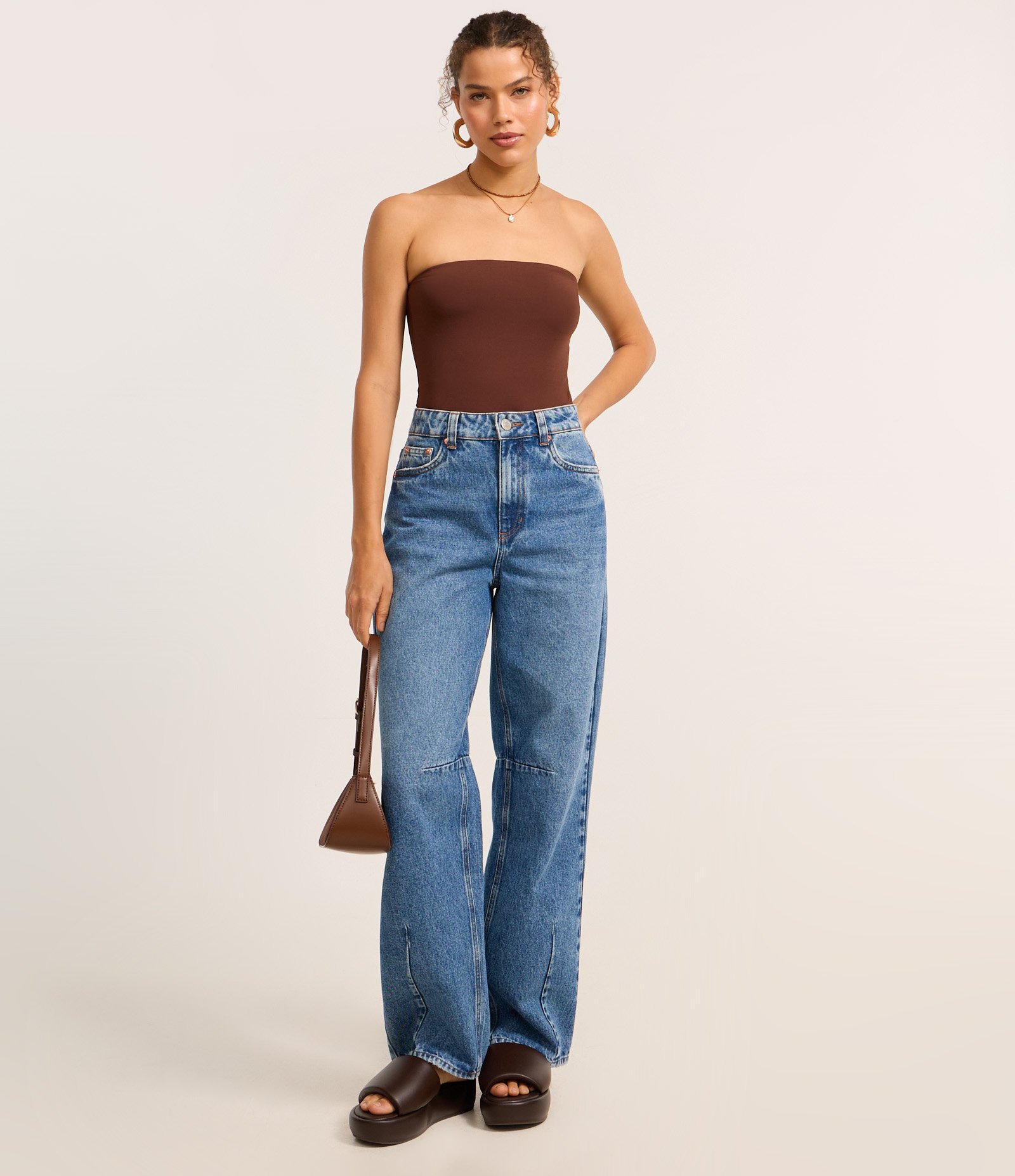 Body Microfibra com Decote Tomara que Caia Marrom 2