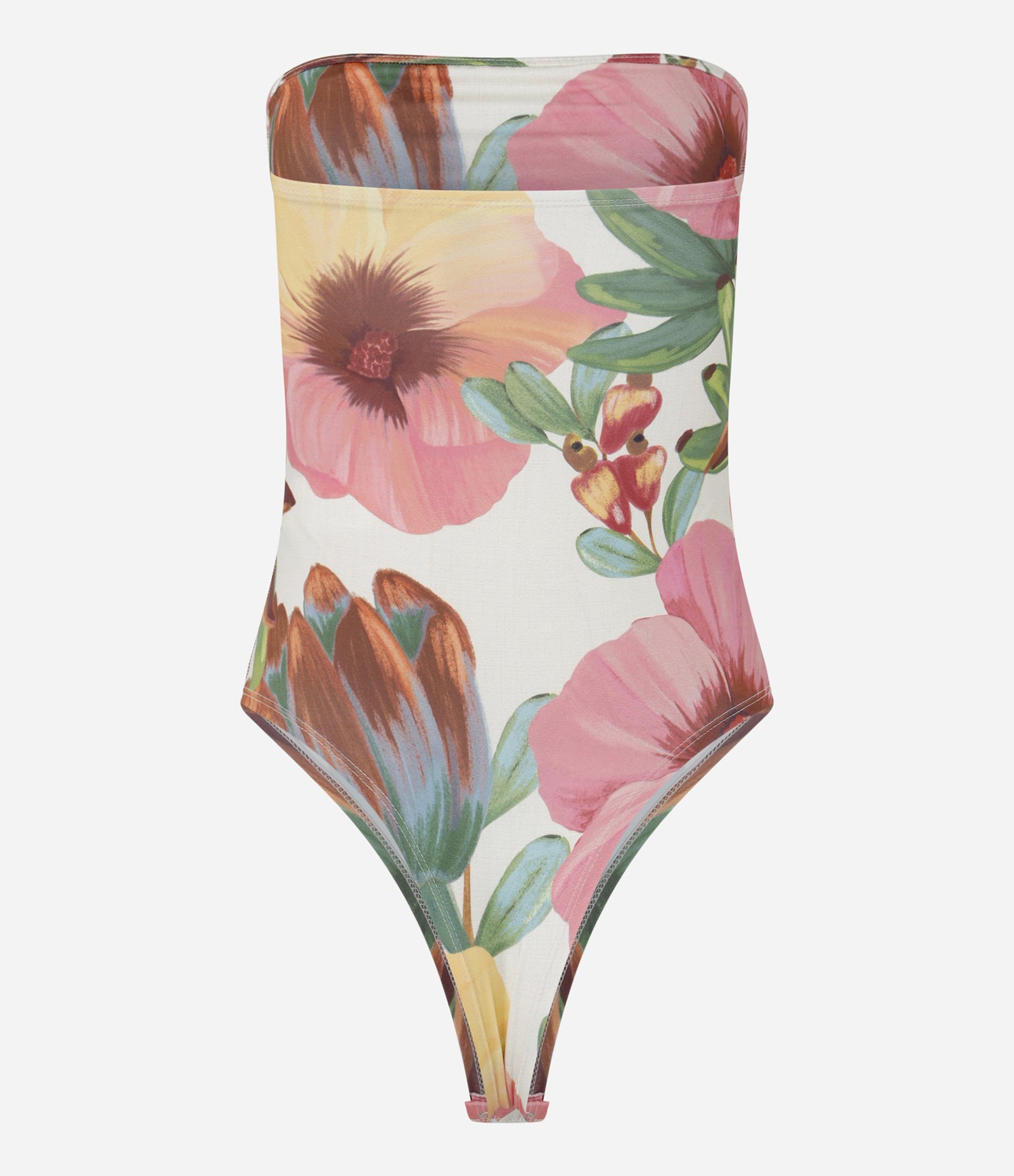 Body em Microfibra com Estampa Floral Branco 8