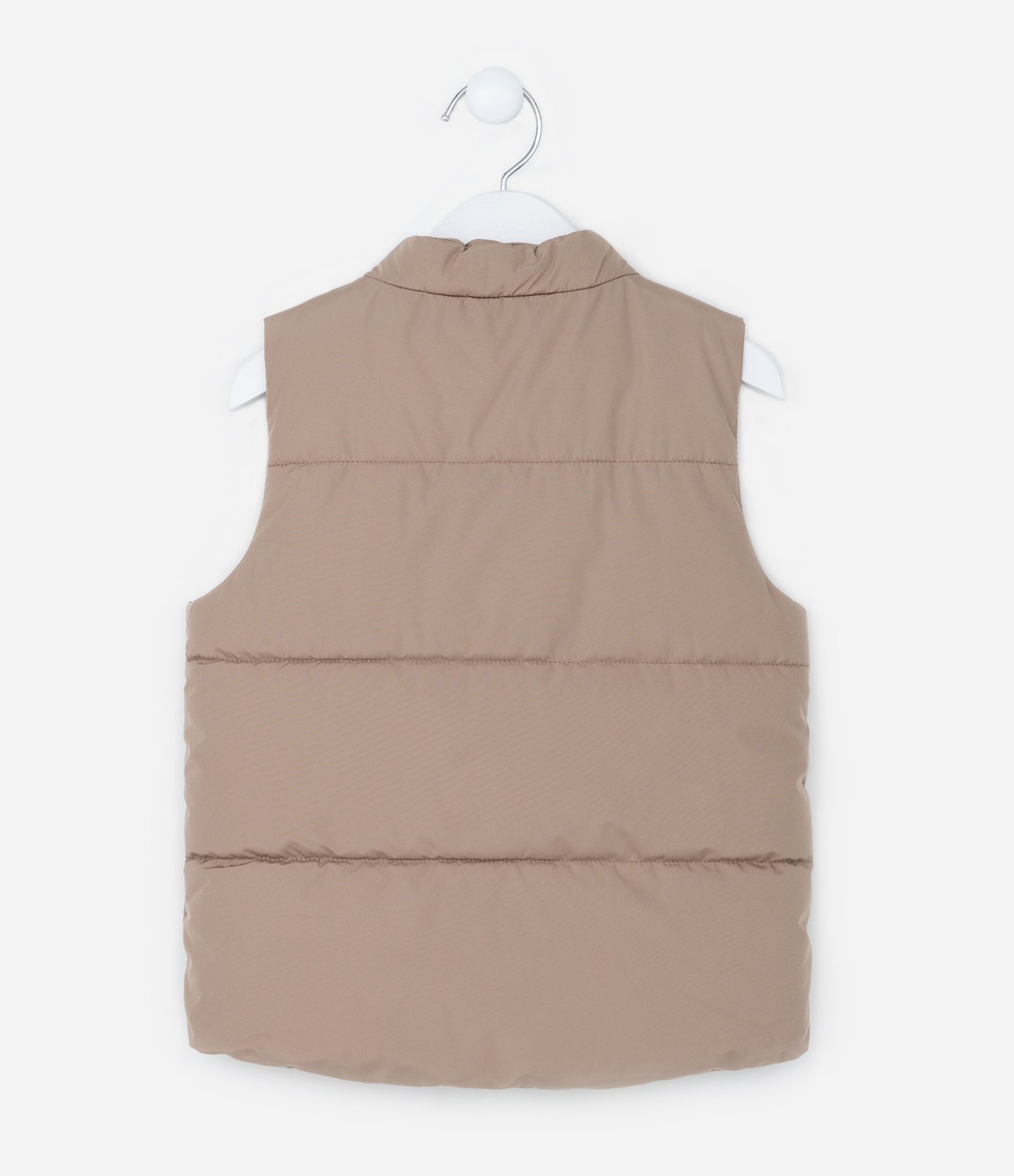 Colete Infantil em Microfibra com Bolsos e Lapela - Tam 1 a 4 Anos Marrom 2