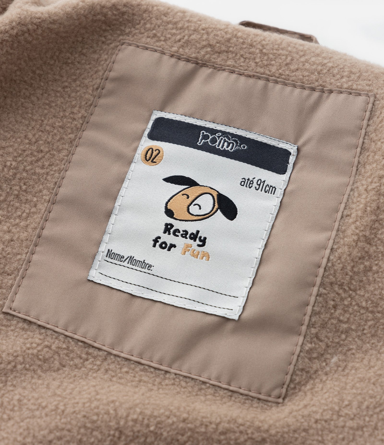 Colete Infantil em Microfibra com Bolsos e Lapela - Tam 1 a 4 Anos Marrom 3