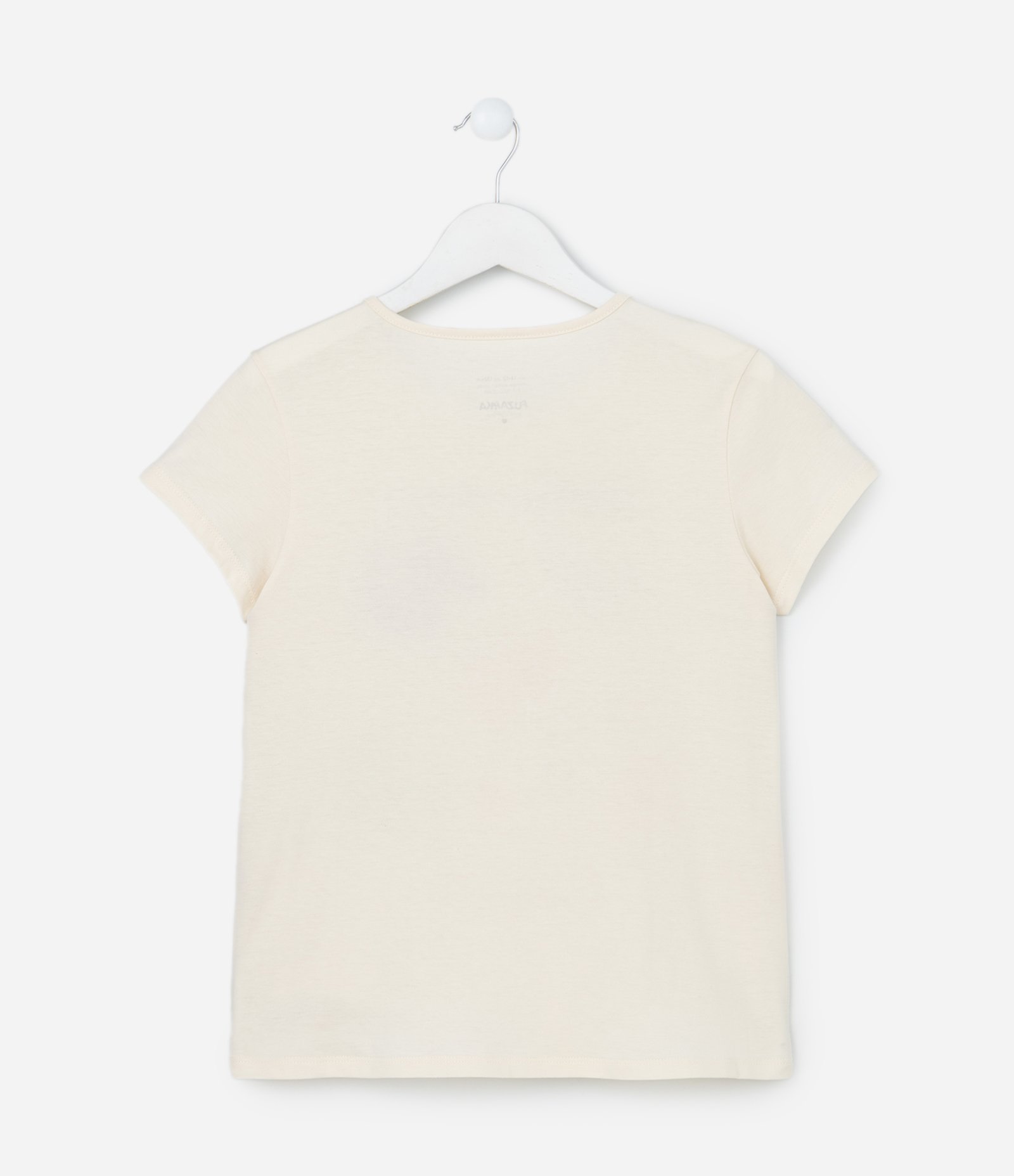 Blusa Infantil com Estampa Floral - Tam 5 a 14 Anos Bege 2