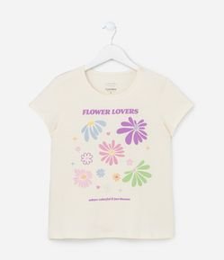 Blusa Infantil com Estampa Floral - Tam 5 a 14 Anos
