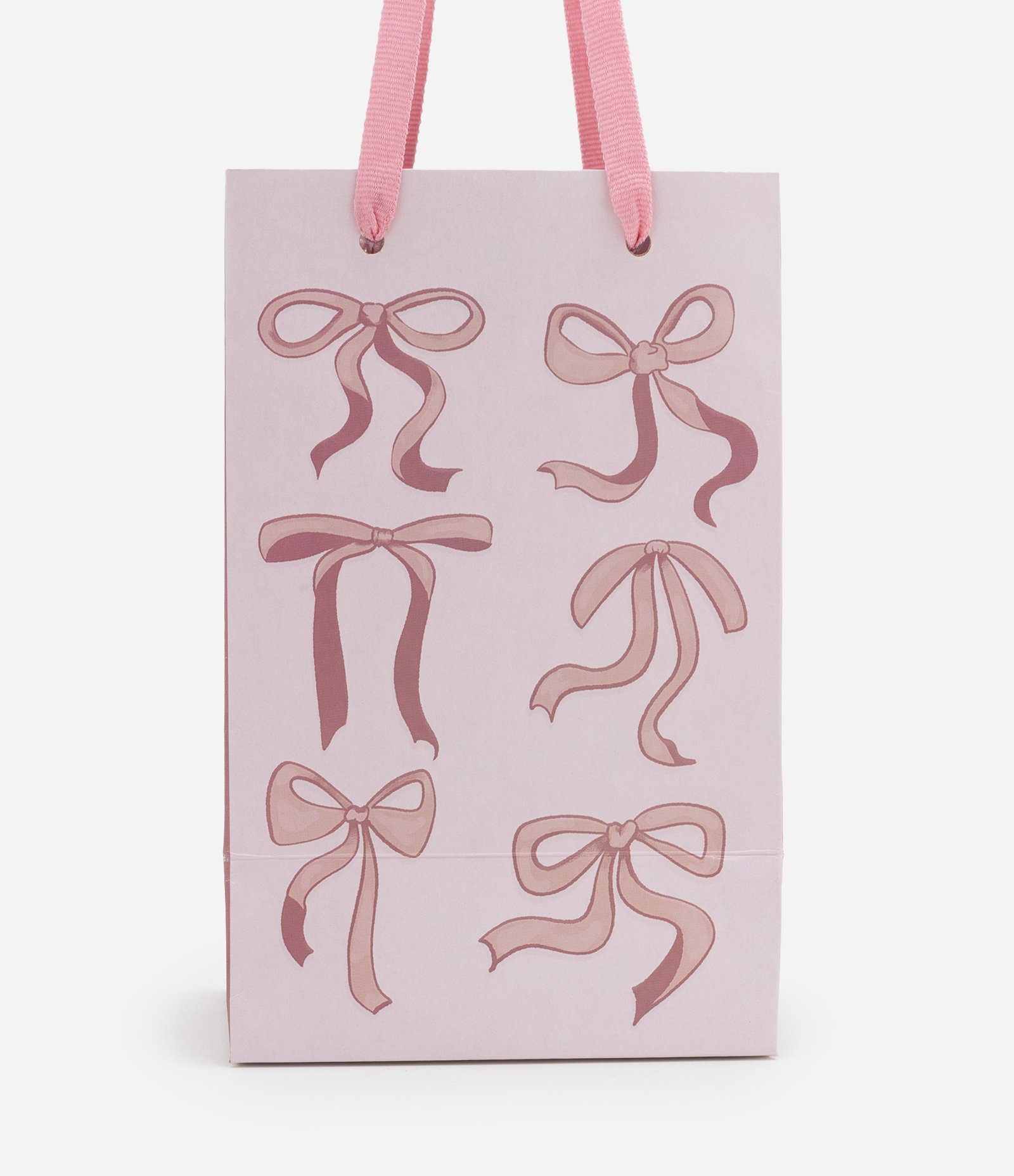 Embalagem de Presente Pequena com Estampa de Lacinhos Rosa 3