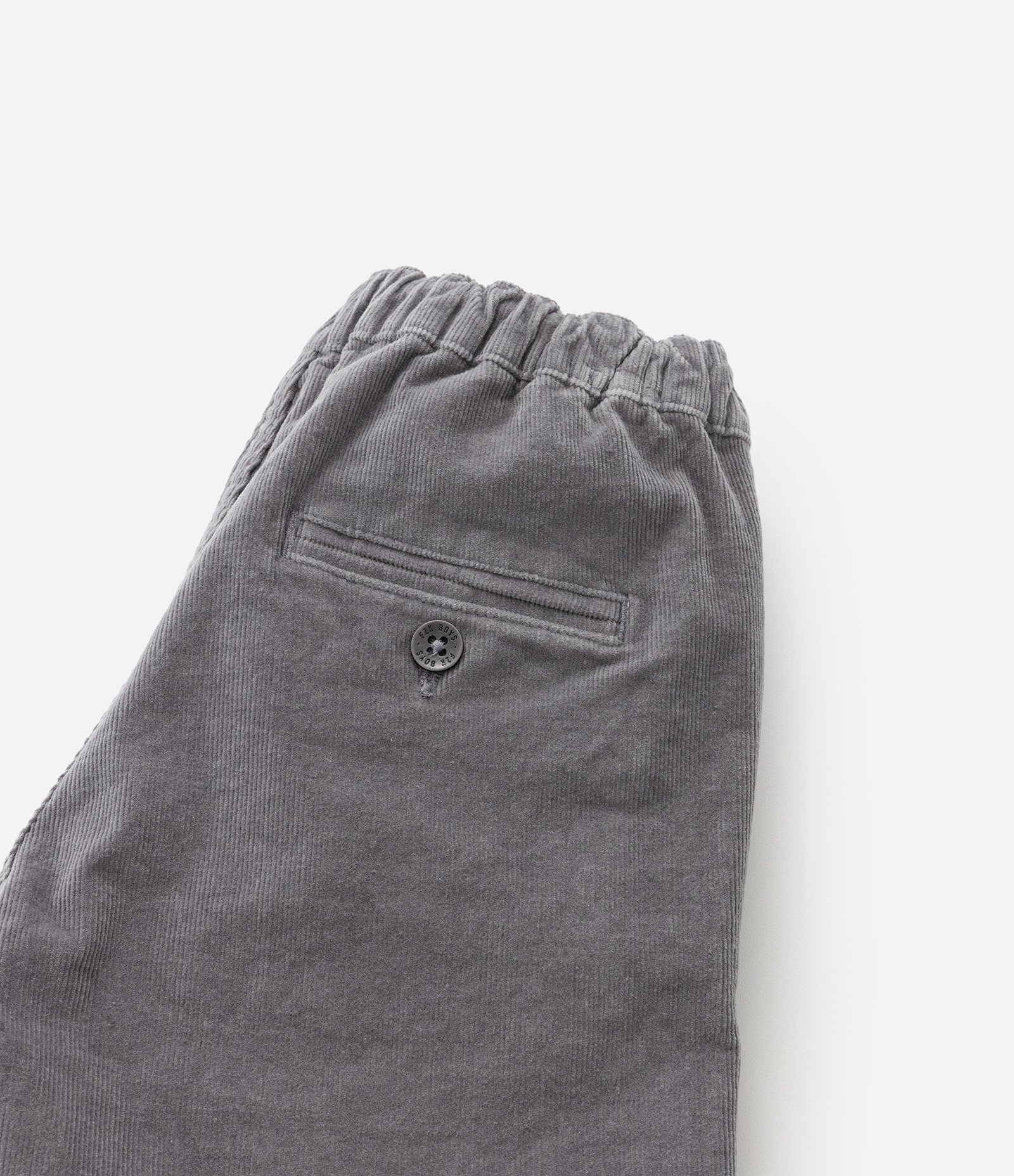 Calça Reta Infantil em Veludo com Bolsos - Tam 5 a 14  Anos Cinza 4