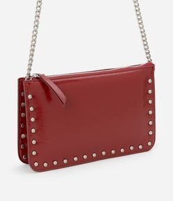 Bolsa Transversal Pequena com Bolsos e Alça de Corrente