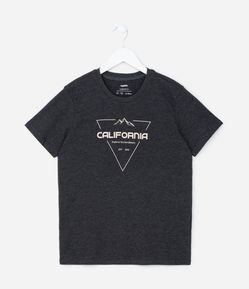 Camiseta Infantil com Lettering California - Tam 5 a 14  Anos