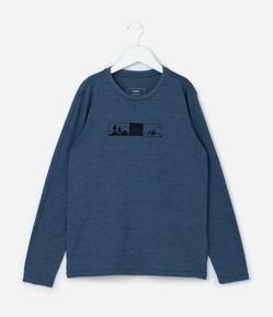 Camiseta Infantil com Estampa Paisagem - Tam 5 a 14 Anos