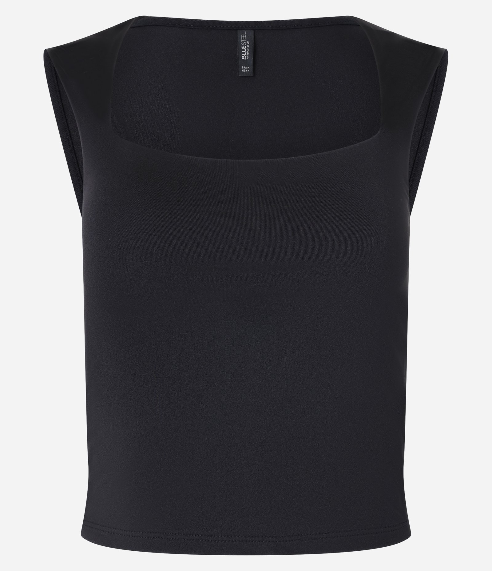 Blusa em Microfibra com Decote Quadrado Preto 4
