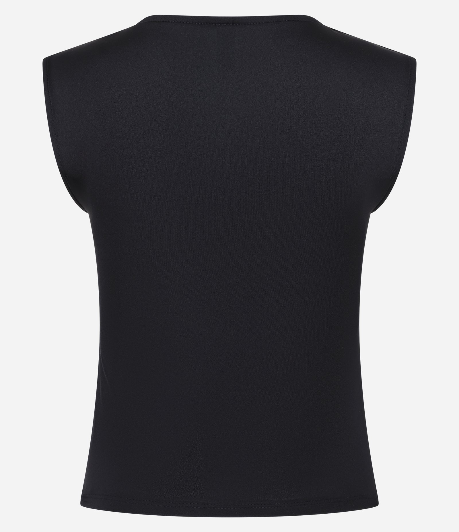 Blusa em Microfibra com Decote Quadrado Preto 5