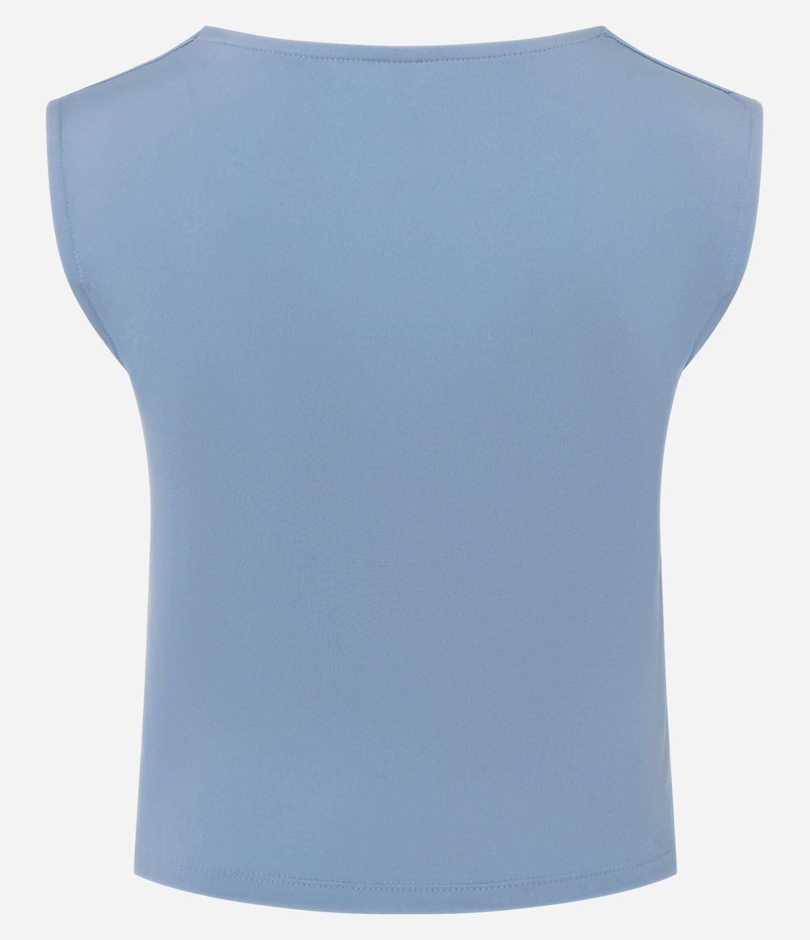 Blusa em Microfibra com Decote Quadrado Azul 5