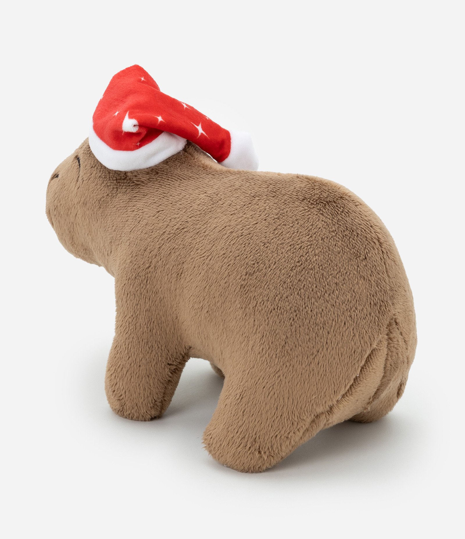 Almofada Pelúcia de Capivara Natalina Marrom 2