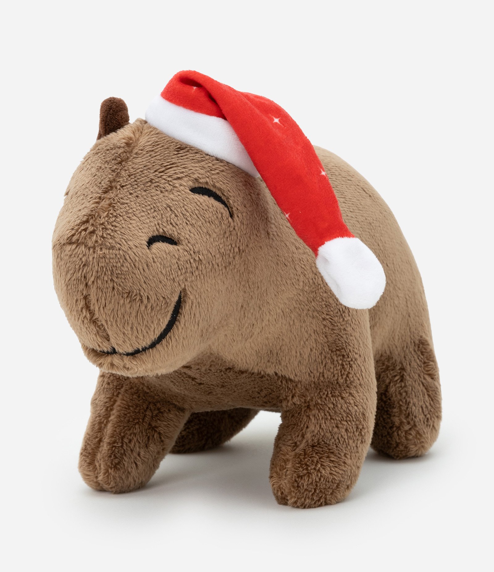 Almofada Pelúcia de Capivara Natalina Marrom 3