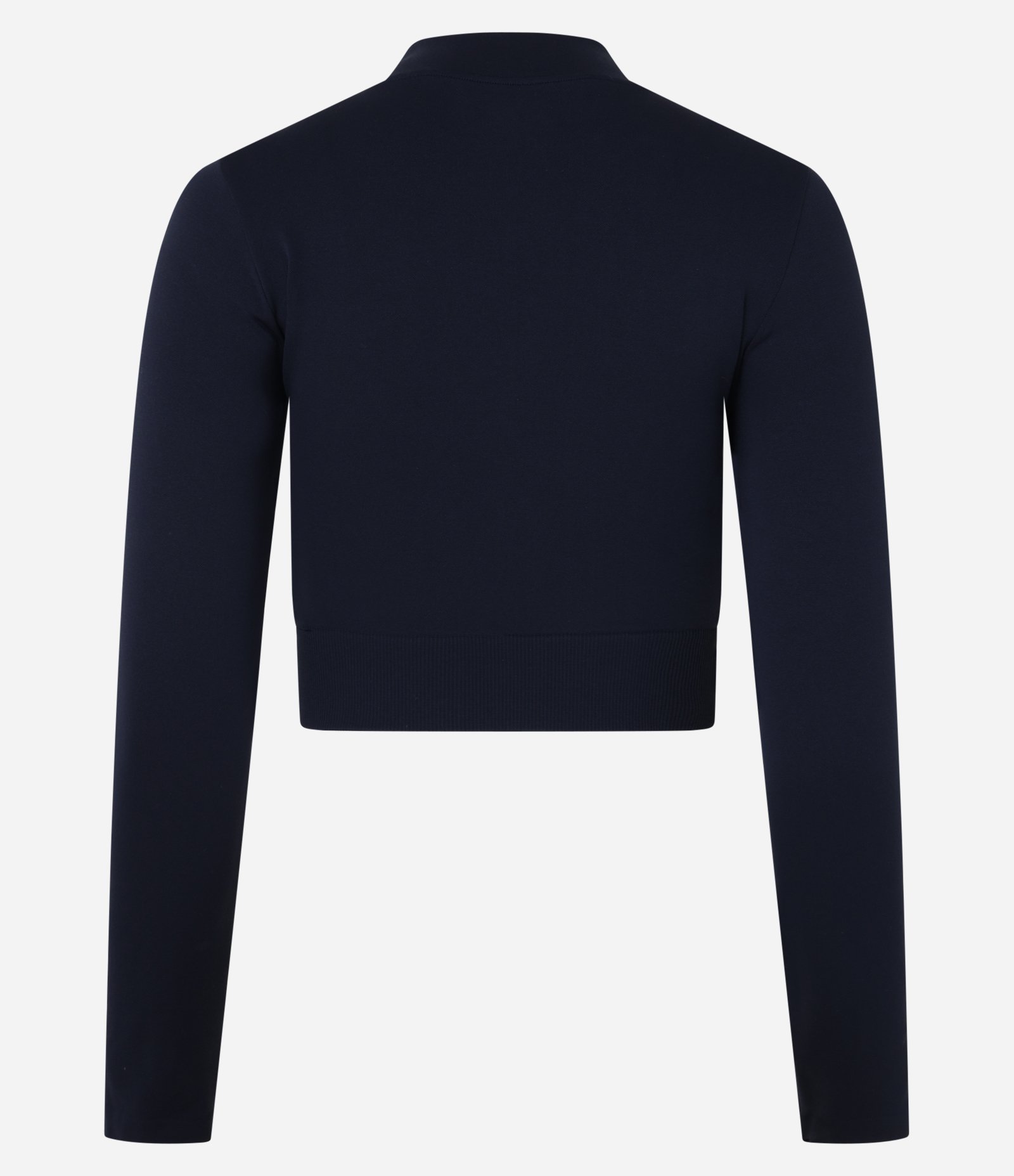 Camiseta Esportiva em Poliamida Seamless com Gola Alta Azul 8