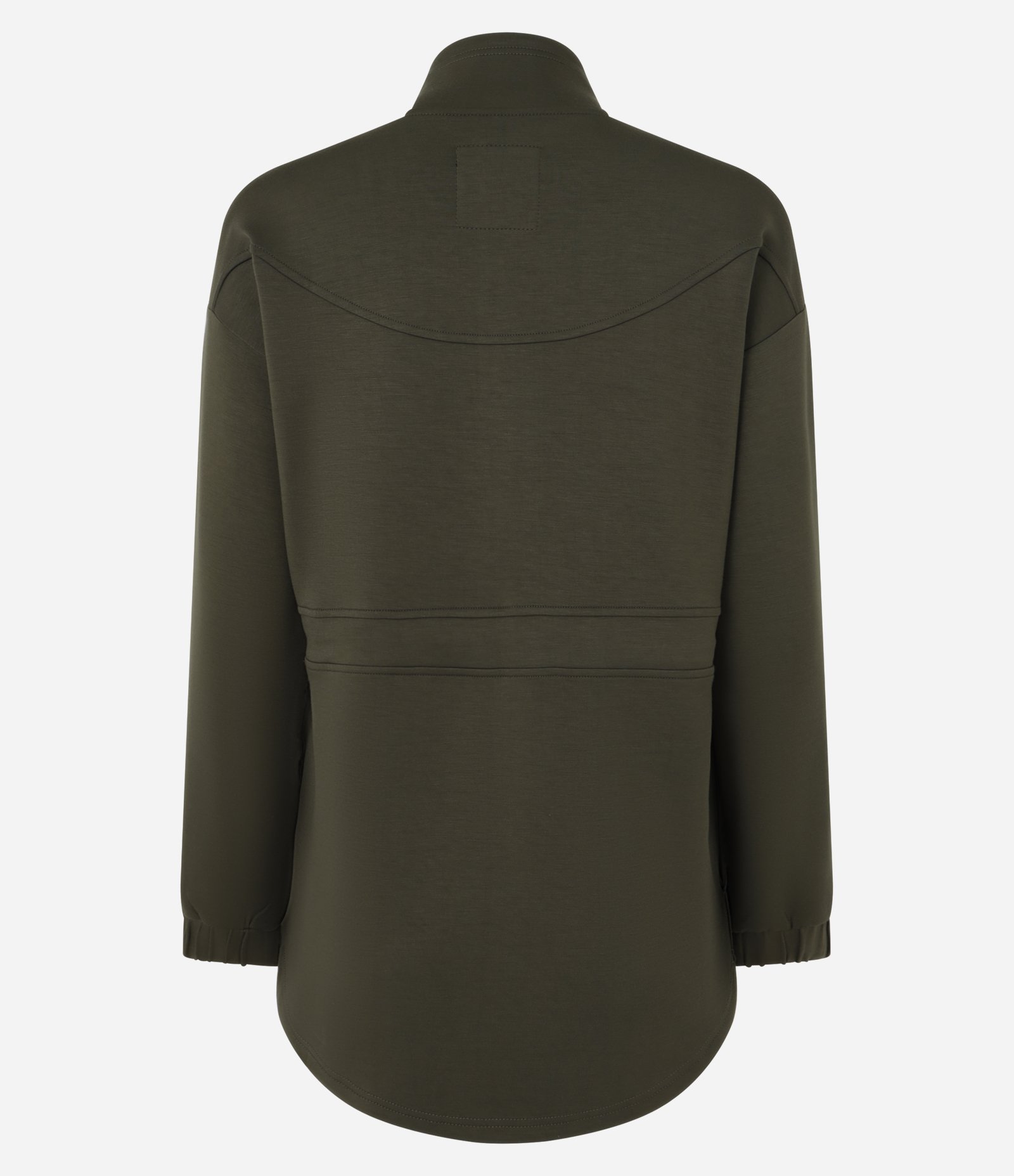 Jaqueta Parka Esportiva em Modal com Gola Alta Verde 6