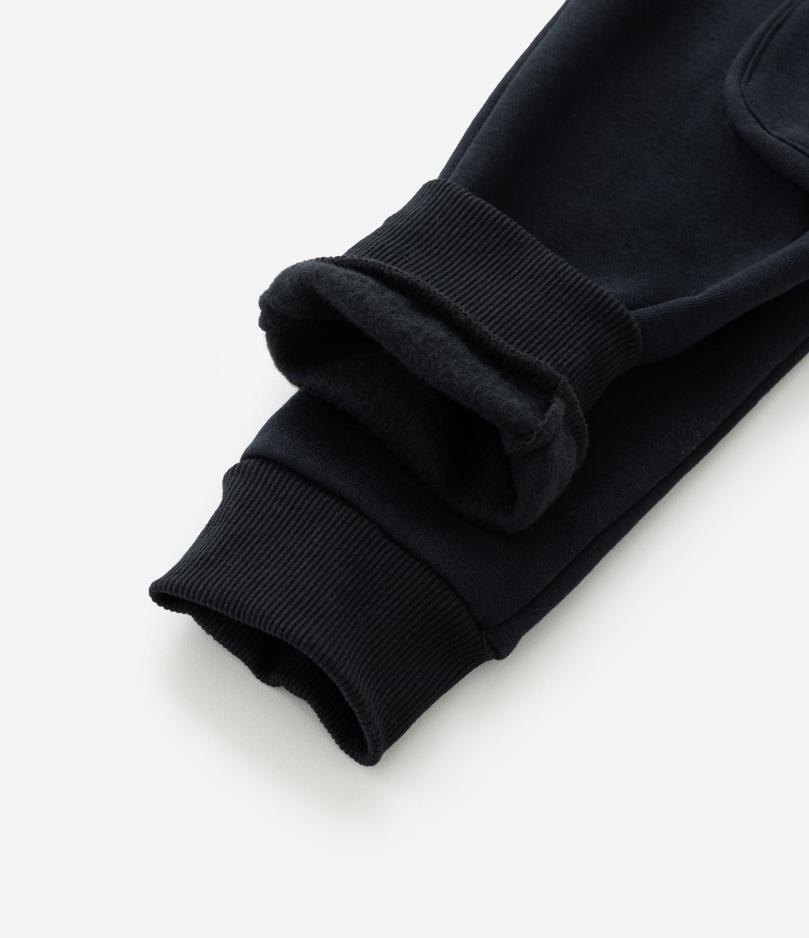 Calça Infantil em Moletom com Bolsos Cargo - Tam 5 a 14 Anos Preto 4