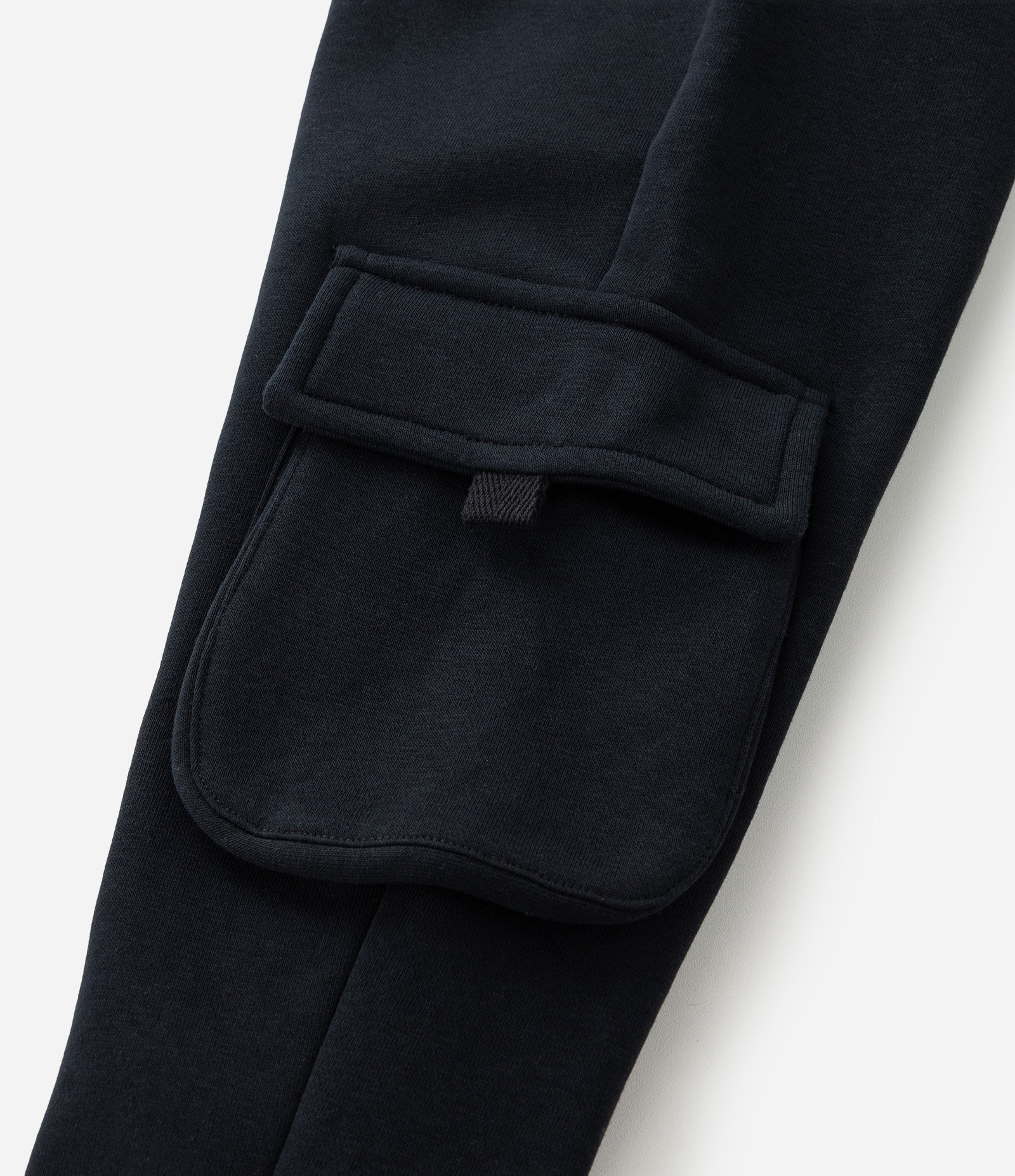 Calça Infantil em Moletom com Bolsos Cargo - Tam 5 a 14 Anos Preto 5