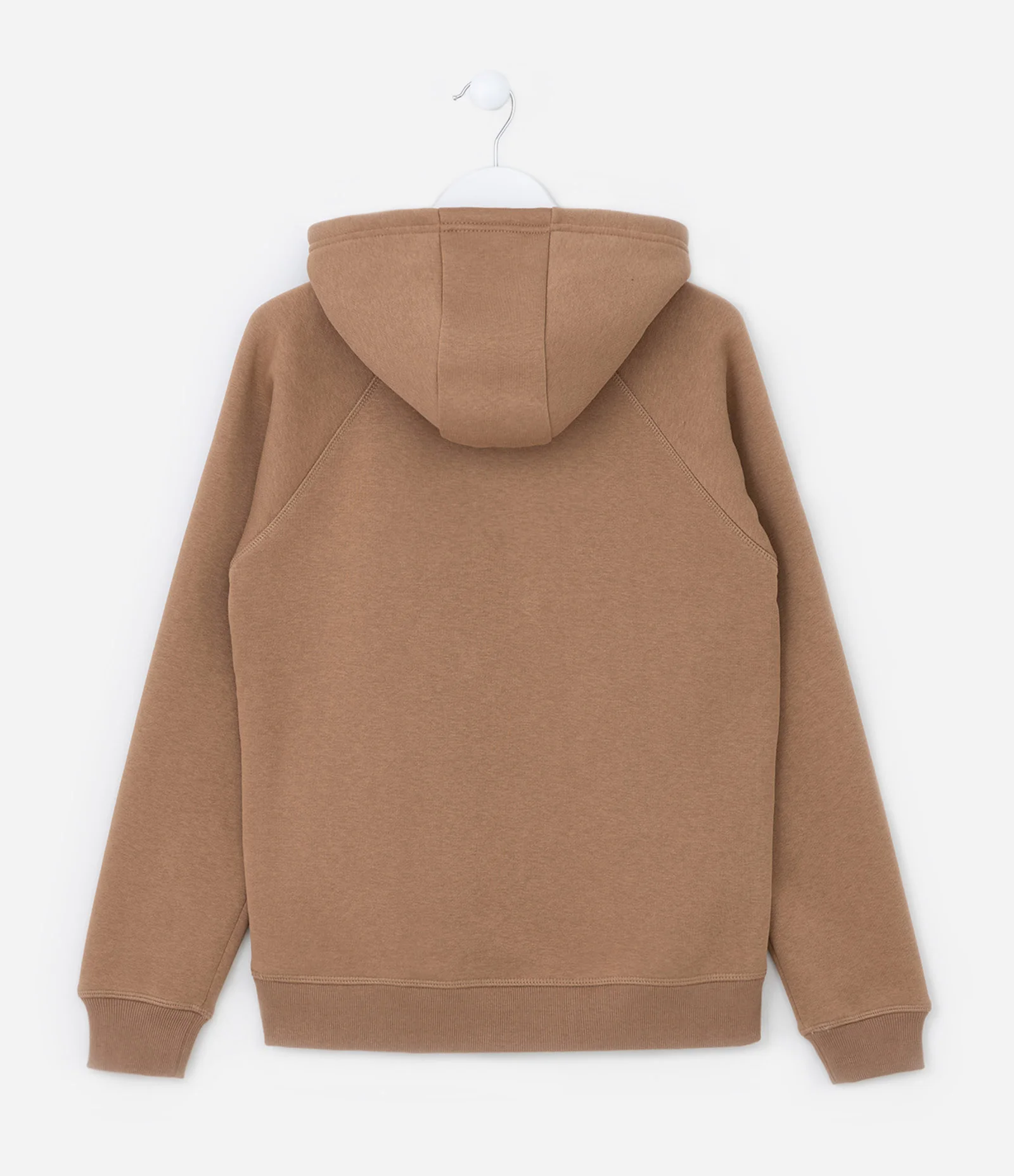 Casaco Infantil Básico com Capuz e Bolsos - Tam- 5 a 14 Anos Marrom 2