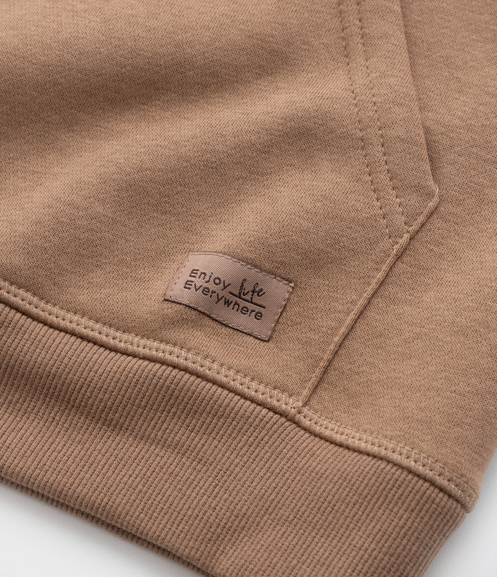 Casaco Infantil Básico com Capuz e Bolsos - Tam- 5 a 14 Anos Marrom 7